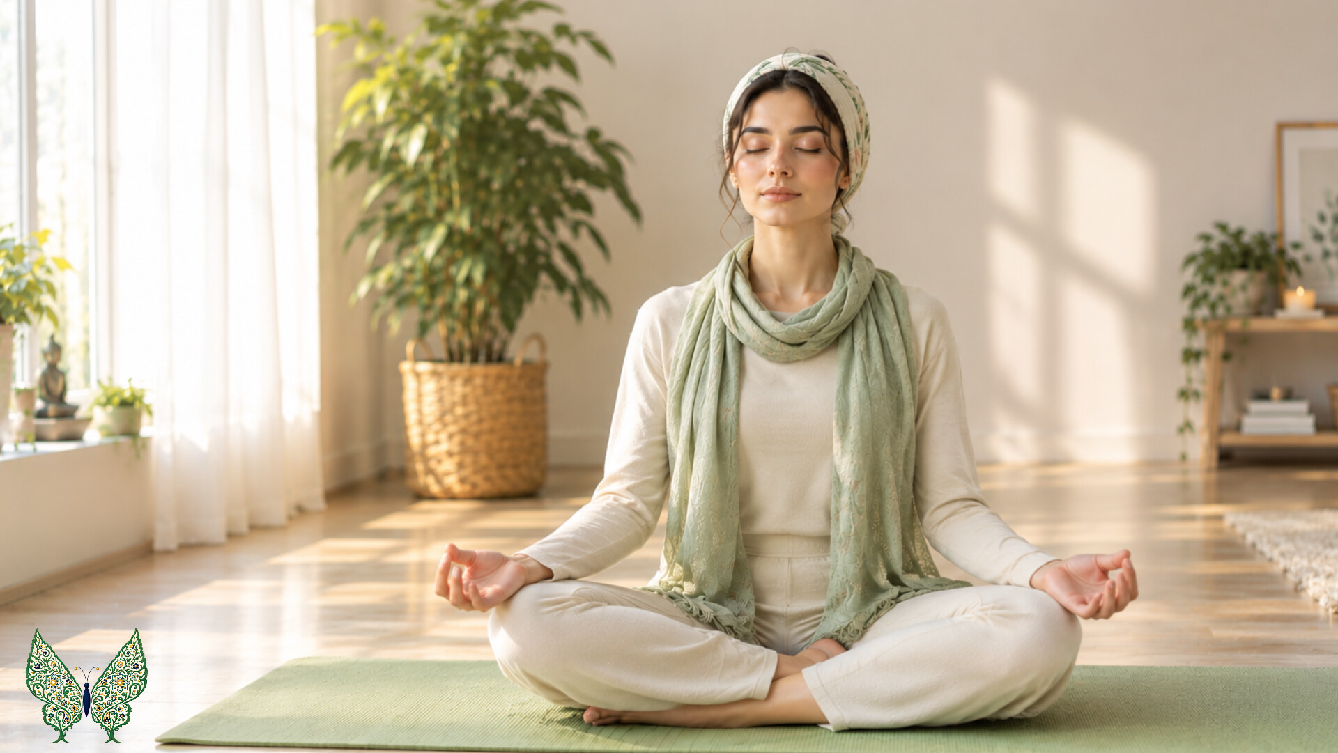 تمرین یوگا در فضای آرام